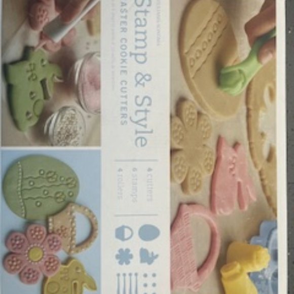 Williams Sonoma - Easter Cookie Cutters - Stamp & Style Set - Picture 2 of 8
